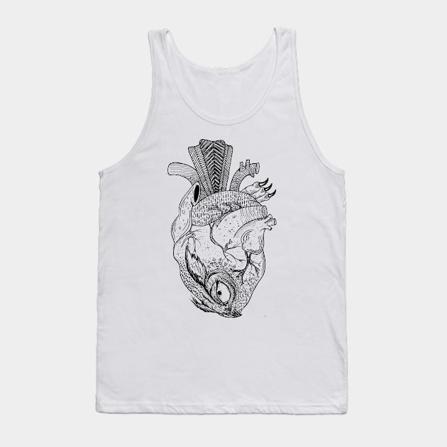 Owl Heart Tank Top by absolemstudio